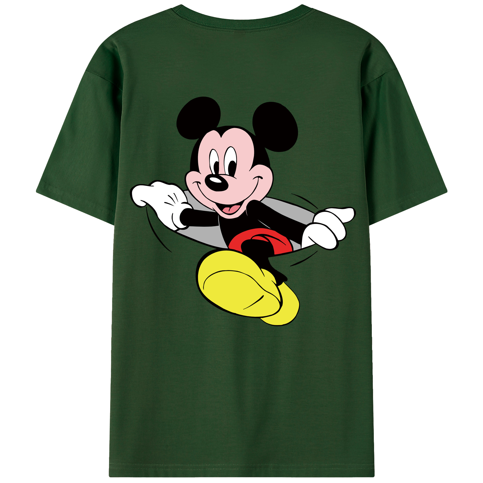 （画像用） ミッキーマウス Mickey Mouse 綿100％半袖Tシャツ（背面プリント）